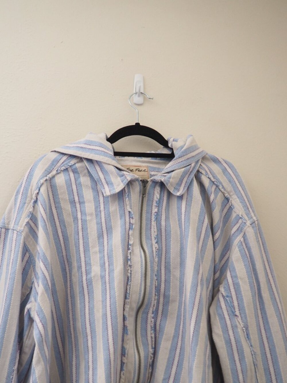 We The Free People Moonlit Shore Stripe Shirt sz L - Picture 6 of 10